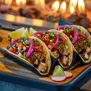 L/Pollo Asado Tacos