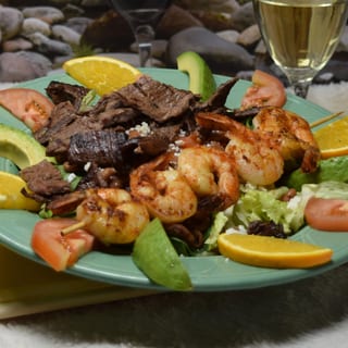 Carne Asada and Shrimp Salad